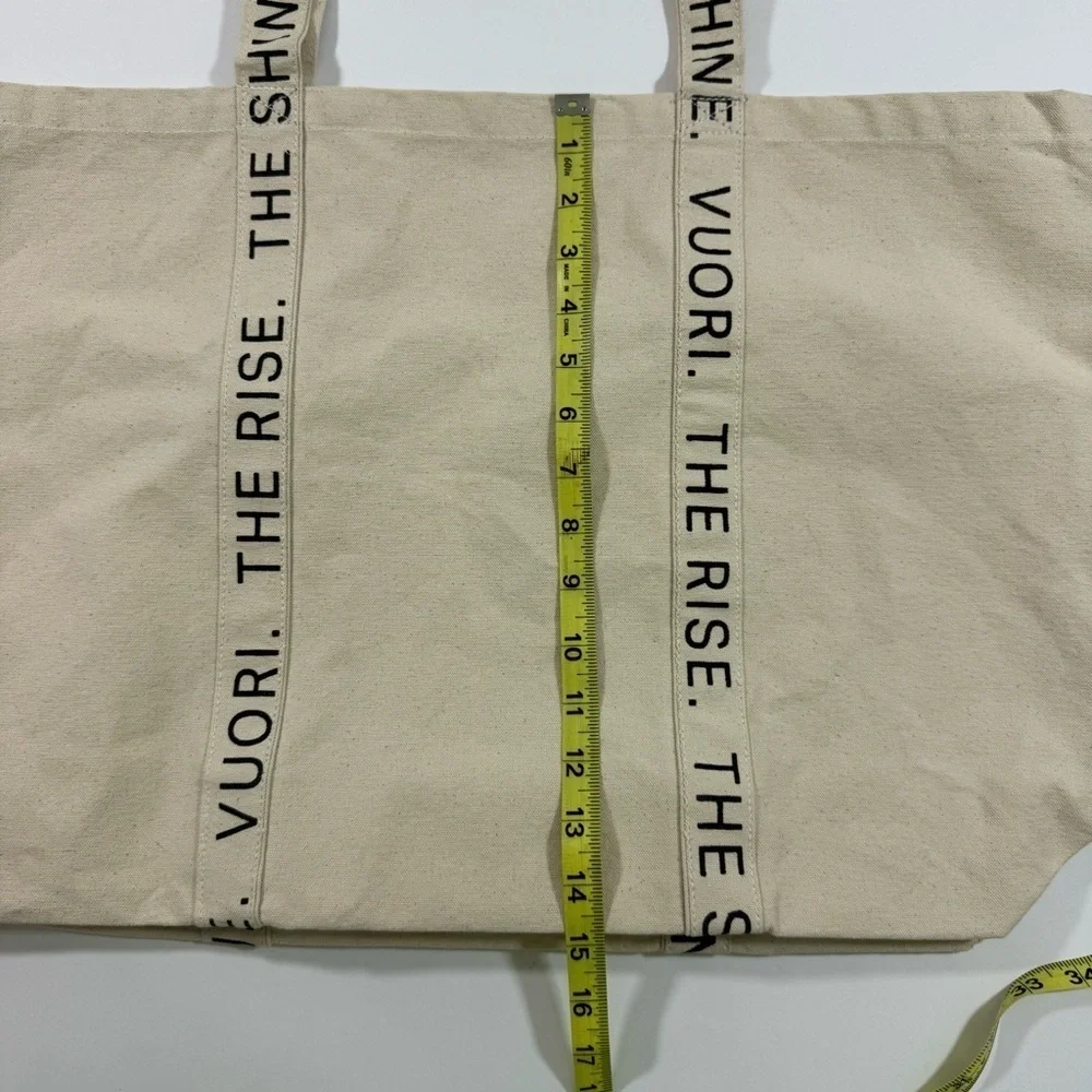 Vuori The Rise The Shine Canvas Tote Bag Limited Edition Reusable